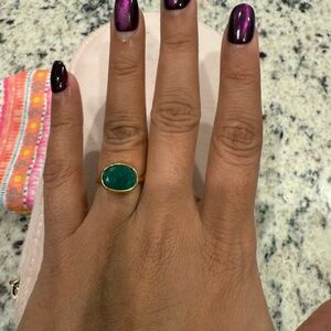 22k Elegant Gold Emerald Ring